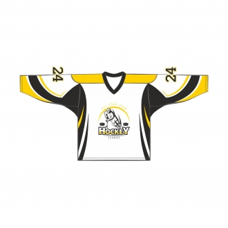 Хоккейная майка 501 круглое плечо расцветка 1 желтая